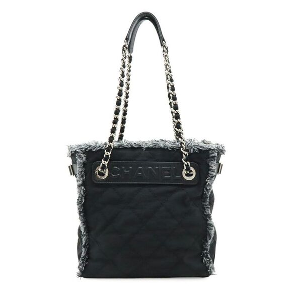 Chanel Nylon Canvas Fringe Shoulder Bag - Picture 1 of 8